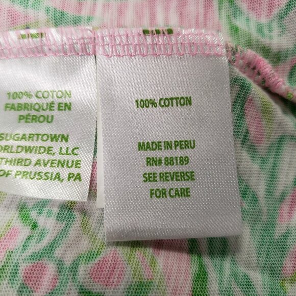 Lilly Pulitzer Womens Etta Scoop Neck Top Size S Green Pineapple Tropical Beach - Picture 4 of 9